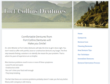 Tablet Screenshot of fort-collins-dentures.com